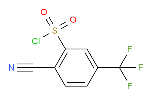 2-cyano-5-(trifluoromethyl)benzene-1-sulfonyl chloride