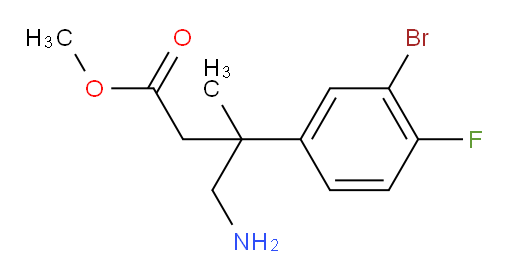 methyl 4-amino-3-(3-bromo-4-fluorophenyl)-3-methylbutanoate