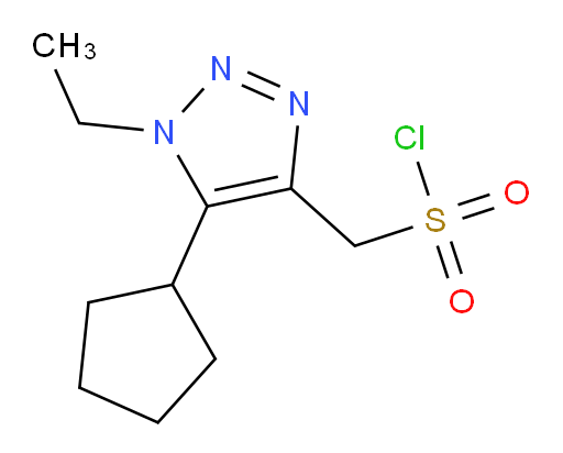 (5-cyclopentyl-1-ethyl-1H-1,2,3-triazol-4-yl)methanesulfonyl chloride