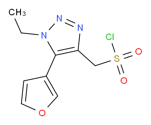 [1-ethyl-5-(furan-3-yl)-1H-1,2,3-triazol-4-yl]methanesulfonyl chloride