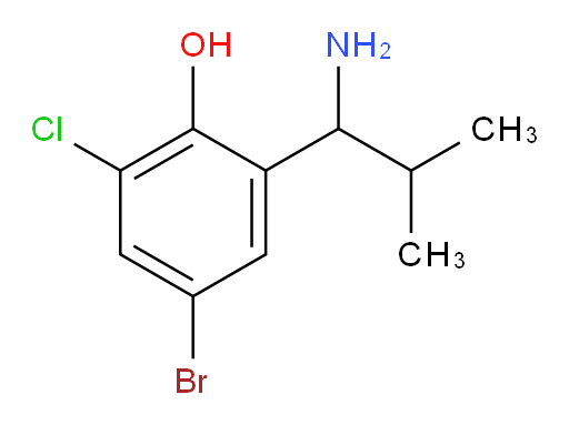 2-(1-amino-2-methylpropyl)-4-bromo-6-chlorophenol