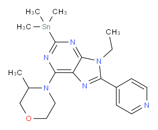 4-(9-ethyl-8-(pyridin-4-yl)-2-(trimethylstannyl)-9H-purin-6-yl)-3-methylmorpholine
