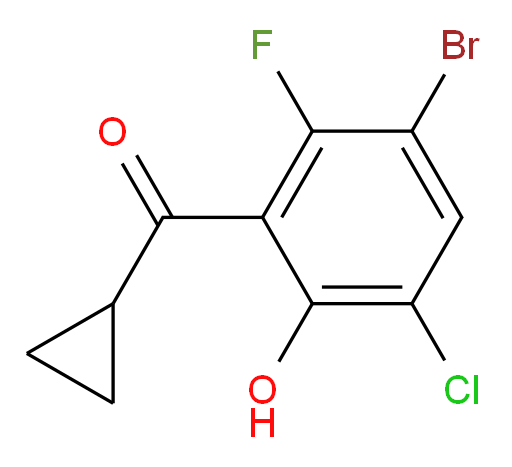 4-bromo-6-chloro-2-cyclopropanecarbonyl-3-fluorophenol