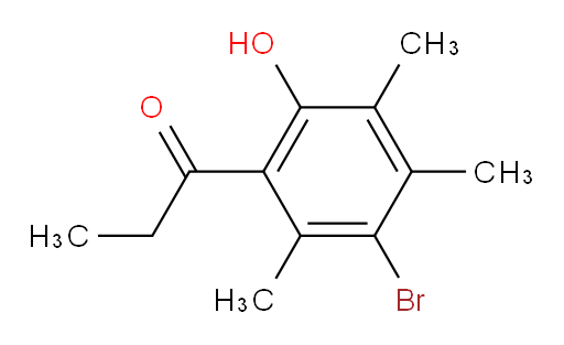 1-(3-bromo-6-hydroxy-2,4,5-trimethylphenyl)propan-1-one