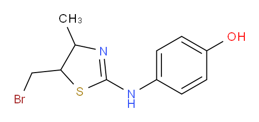 4-{[5-(bromomethyl)-4-methyl-4,5-dihydro-1,3-thiazol-2-yl]amino}phenol