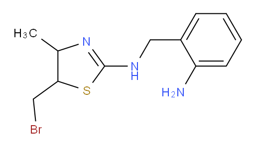 N-[(2-aminophenyl)methyl]-5-(bromomethyl)-4-methyl-4,5-dihydro-1,3-thiazol-2-amine