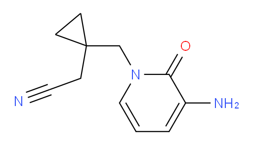 2-{1-[(3-amino-2-oxo-1,2-dihydropyridin-1-yl)methyl]cyclopropyl}acetonitrile