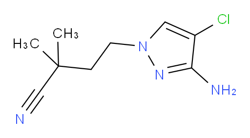 4-(3-amino-4-chloro-1H-pyrazol-1-yl)-2,2-dimethylbutanenitrile