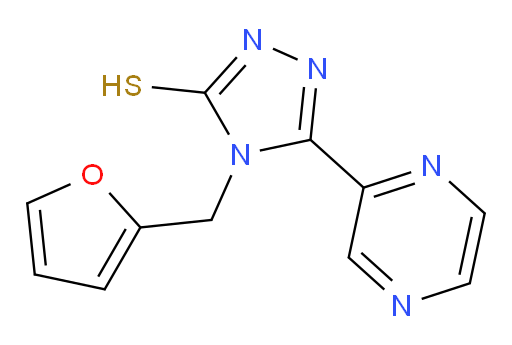 4-[(furan-2-yl)methyl]-5-(pyrazin-2-yl)-4H-1,2,4-triazole-3-thiol