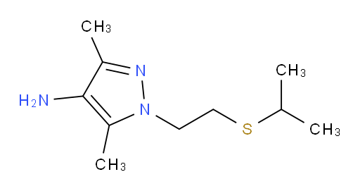 3,5-dimethyl-1-[2-(propan-2-ylsulfanyl)ethyl]-1H-pyrazol-4-amine