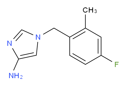 1-[(4-fluoro-2-methylphenyl)methyl]-1H-imidazol-4-amine