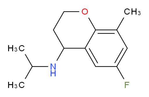 6-fluoro-8-methyl-N-(propan-2-yl)-3,4-dihydro-2H-1-benzopyran-4-amine