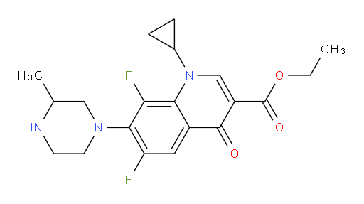 1-Cyclopropyl-6,8-difluoro-1,4-dihydro-7-(3-methyl-piperazin-1-yl)-4-oxo-quinolin-3-carboxylic acid ethyl ester