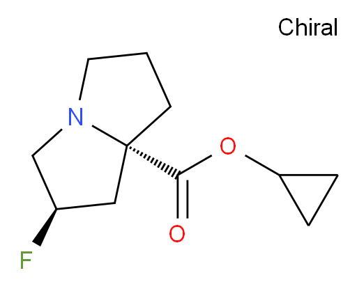 (2R,7aS)-cyclopropyl 2-fluorohexahydro-1H-pyrrolizine-7a-carboxylate