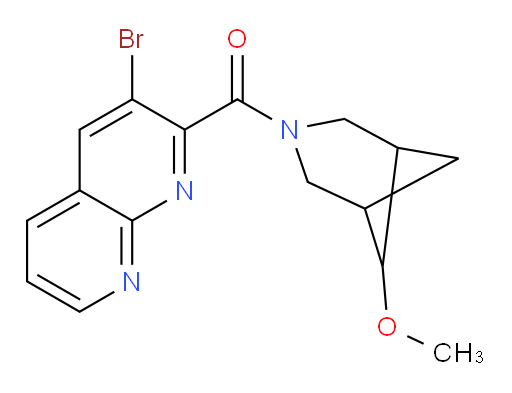 (3-bromo-1,8-naphthyridin-2-yl)(6-methoxy-3-azabicyclo[3.1.1]heptan-3-yl)methanone