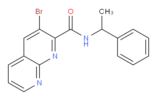 3-bromo-N-(1-phenylethyl)-1,8-naphthyridine-2-carboxamide