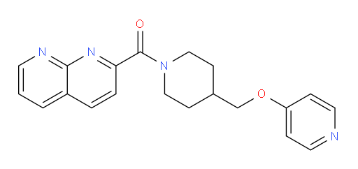 (1,8-naphthyridin-2-yl)(4-((pyridin-4-yloxy)methyl)piperidin-1-yl)methanone