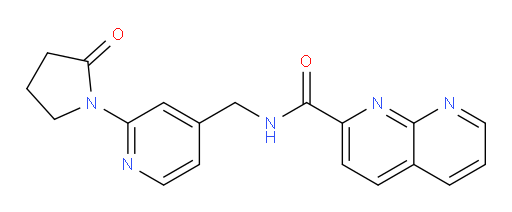N-((2-(2-oxopyrrolidin-1-yl)pyridin-4-yl)methyl)-1,8-naphthyridine-2-carboxamide