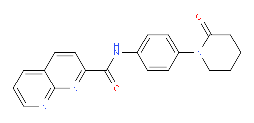 N-(4-(2-oxopiperidin-1-yl)phenyl)-1,8-naphthyridine-2-carboxamide