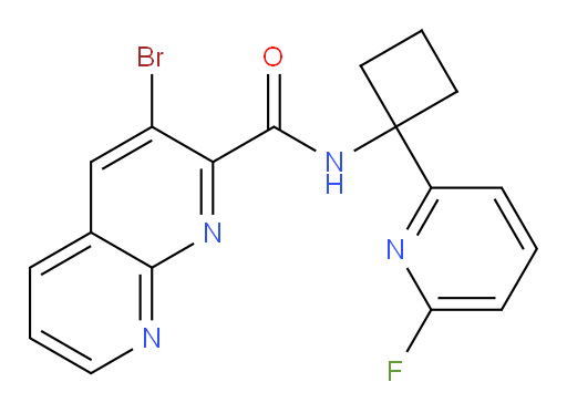 3-bromo-N-(1-(6-fluoropyridin-2-yl)cyclobutyl)-1,8-naphthyridine-2-carboxamide