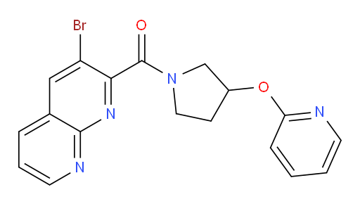 (3-bromo-1,8-naphthyridin-2-yl)(3-(pyridin-2-yloxy)pyrrolidin-1-yl)methanone