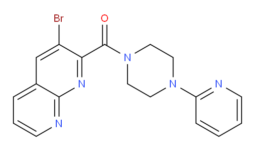 (3-bromo-1,8-naphthyridin-2-yl)(4-(pyridin-2-yl)piperazin-1-yl)methanone