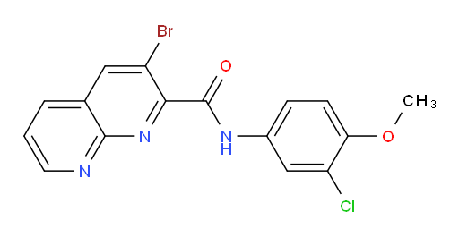 3-bromo-N-(3-chloro-4-methoxyphenyl)-1,8-naphthyridine-2-carboxamide