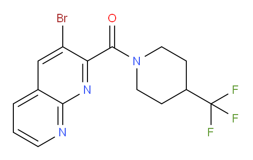 (3-bromo-1,8-naphthyridin-2-yl)(4-(trifluoromethyl)piperidin-1-yl)methanone