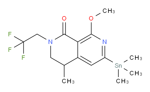 8-methoxy-4-methyl-2-(2,2,2-trifluoroethyl)-6-(trimethylstannyl)-3,4-dihydro-2,7-naphthyridin-1(2H)-one