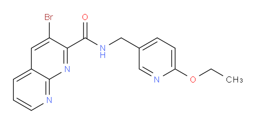 3-bromo-N-((6-ethoxypyridin-3-yl)methyl)-1,8-naphthyridine-2-carboxamide