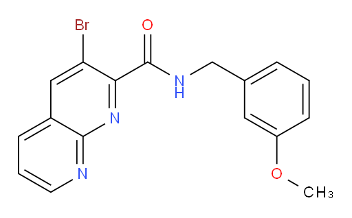 3-bromo-N-(3-methoxybenzyl)-1,8-naphthyridine-2-carboxamide