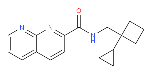 N-((1-cyclopropylcyclobutyl)methyl)-1,8-naphthyridine-2-carboxamide