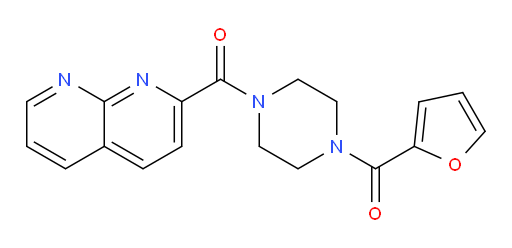 (4-(1,8-naphthyridine-2-carbonyl)piperazin-1-yl)(furan-2-yl)methanone