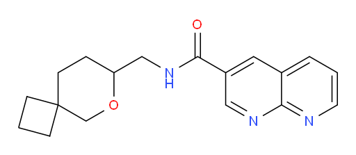N-(6-oxaspiro[3.5]nonan-7-ylmethyl)-1,8-naphthyridine-3-carboxamide
