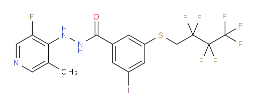 N'-(3-fluoro-5-methylpyridin-4-yl)-3-((2,2,3,3,4,4,4-heptafluorobutyl)thio)-5-iodobenzohydrazide