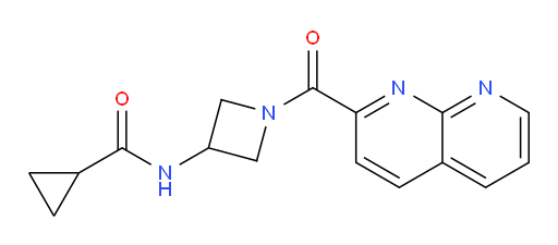 N-(1-(1,8-naphthyridine-2-carbonyl)azetidin-3-yl)cyclopropanecarboxamide