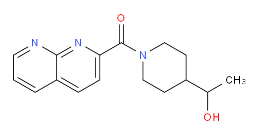 (4-(1-hydroxyethyl)piperidin-1-yl)(1,8-naphthyridin-2-yl)methanone