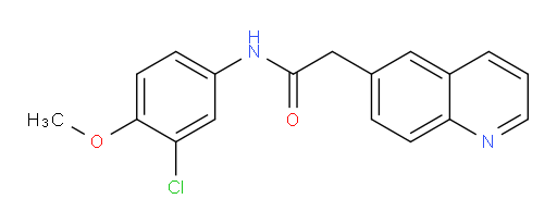 N-(3-chloro-4-methoxyphenyl)-2-(quinolin-6-yl)acetamide
