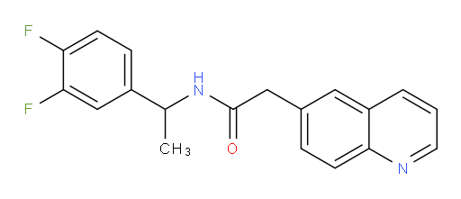 N-(1-(3,4-difluorophenyl)ethyl)-2-(quinolin-6-yl)acetamide