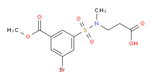 3-(3-bromo-5-(methoxycarbonyl)-N-methylphenylsulfonamido)propanoic acid