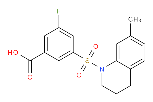 3-fluoro-5-((7-methyl-3,4-dihydroquinolin-1(2H)-yl)sulfonyl)benzoic acid