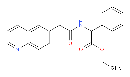 ethyl 2-phenyl-2-(2-(quinolin-6-yl)acetamido)acetate