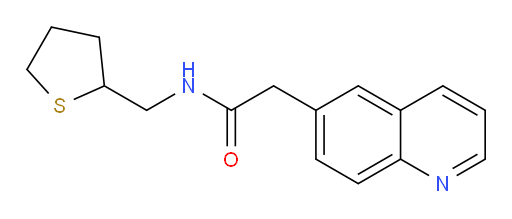 2-(quinolin-6-yl)-N-((tetrahydrothiophen-2-yl)methyl)acetamide