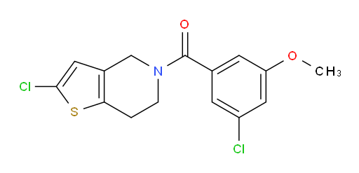 (3-chloro-5-methoxyphenyl)(2-chloro-6,7-dihydrothieno[3,2-c]pyridin-5(4H)-yl)methanone