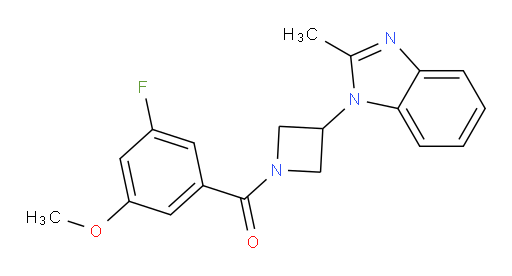 (3-fluoro-5-methoxyphenyl)(3-(2-methyl-1H-benzo[d]imidazol-1-yl)azetidin-1-yl)methanone