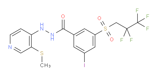 3-iodo-N'-(3-(methylthio)pyridin-4-yl)-5-((2,2,3,3,3-pentafluoropropyl)sulfonyl)benzohydrazide