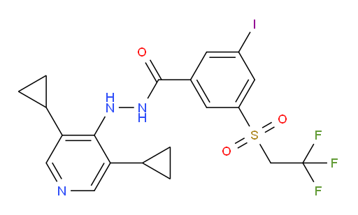 N'-(3,5-dicyclopropylpyridin-4-yl)-3-iodo-5-((2,2,2-trifluoroethyl)sulfonyl)benzohydrazide