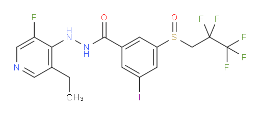 N'-(3-ethyl-5-fluoropyridin-4-yl)-3-iodo-5-((2,2,3,3,3-pentafluoropropyl)sulfinyl)benzohydrazide