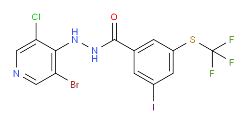 N'-(3-bromo-5-chloropyridin-4-yl)-3-iodo-5-((trifluoromethyl)thio)benzohydrazide
