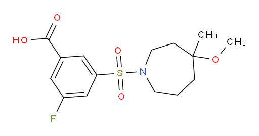 3-fluoro-5-((4-methoxy-4-methylazepan-1-yl)sulfonyl)benzoic acid